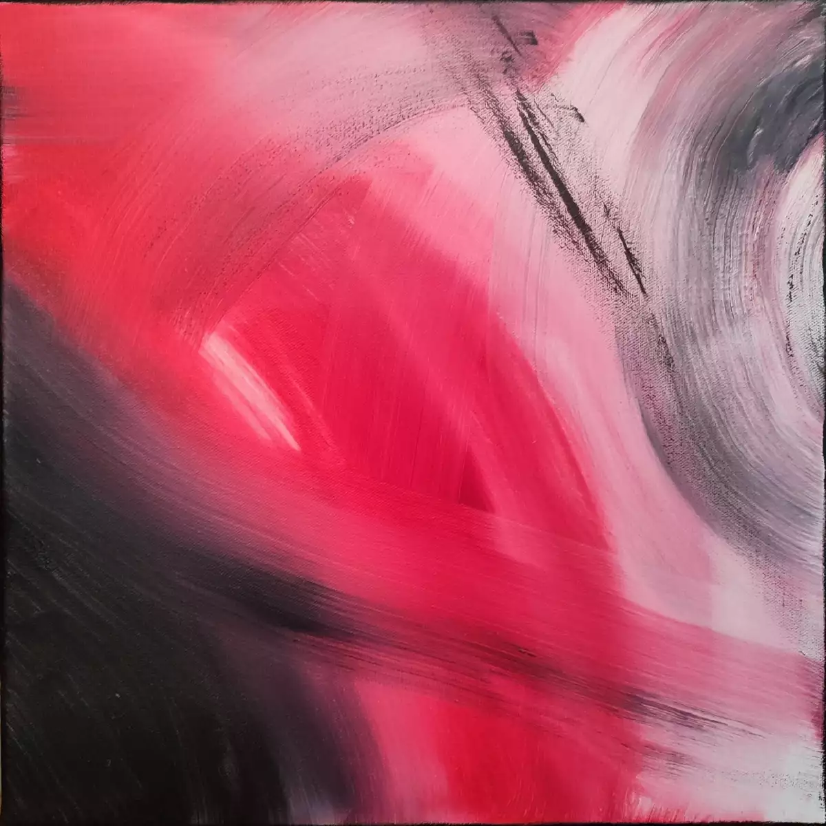 Rouge passion (acrylique 40x40 cm)