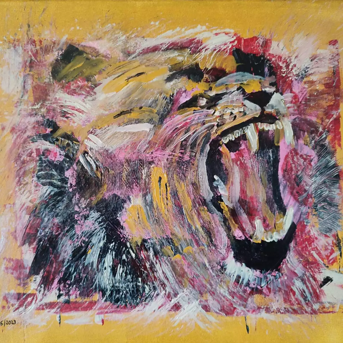 Le lion (acrylique)