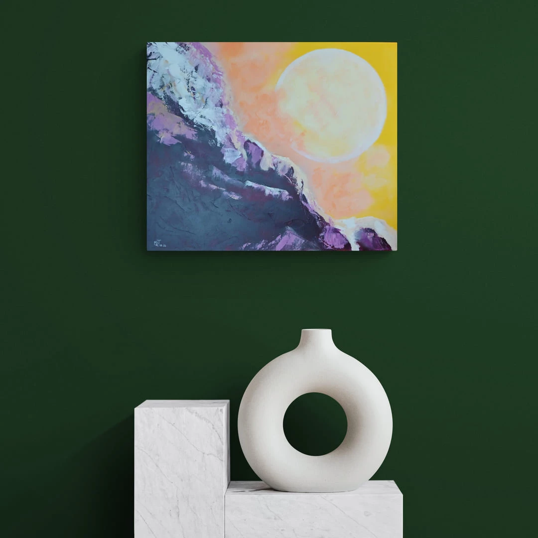 Rock and Sun (Acrylique 60x50cm)