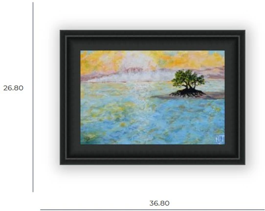 Ilôt singulier en mer tropicale