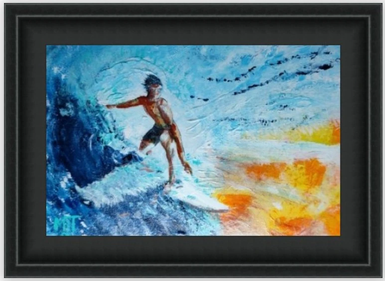 Surfer dans la vague